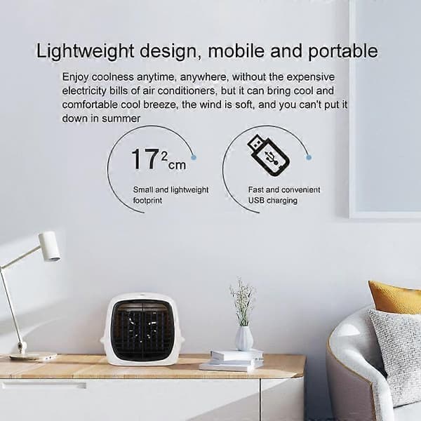Usb Hjemme Mini Luftkøler Bærbar Desktop Lille Ventilator Befugtning Kold Kontor Køling Aircondition