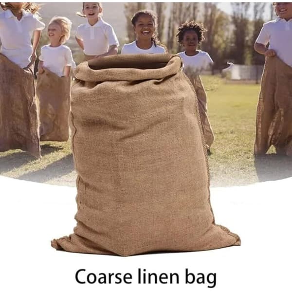 Jutesäckar Stor Jutesäck Potatissäckar Hessian Jutesäckar för Matförvaring 60 × 90 cm 2 st Återanvändbara Säckar