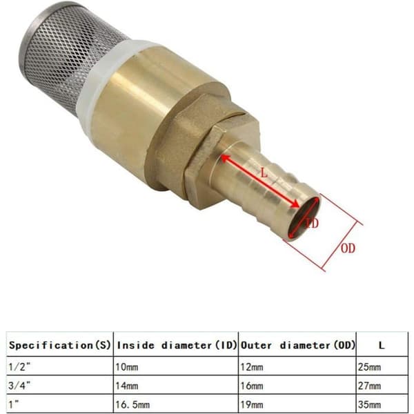 Messing si- kontraventil 3/4\" (20x27) - fodventil 12/16/19 mm