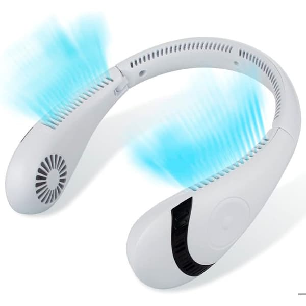 Bærbar Halsventilator - 3 Hastigheder - Trådløs - Genopladelig