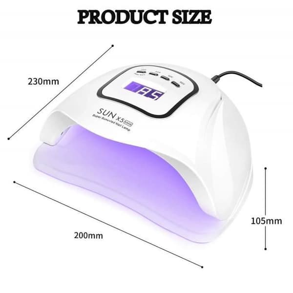 Neglelampe - 150W - Hurtig tørring - 4 automatiske timere - Unisex