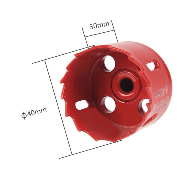 Bimetall hullsag Ø40 mm – sett med chuck, senterbor og etui – kutter opptil 25 mm