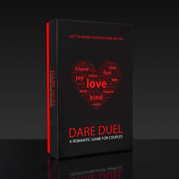 Dare Duel Kortspill - Et romantisk spill for par - 91 spillekort lysegrå