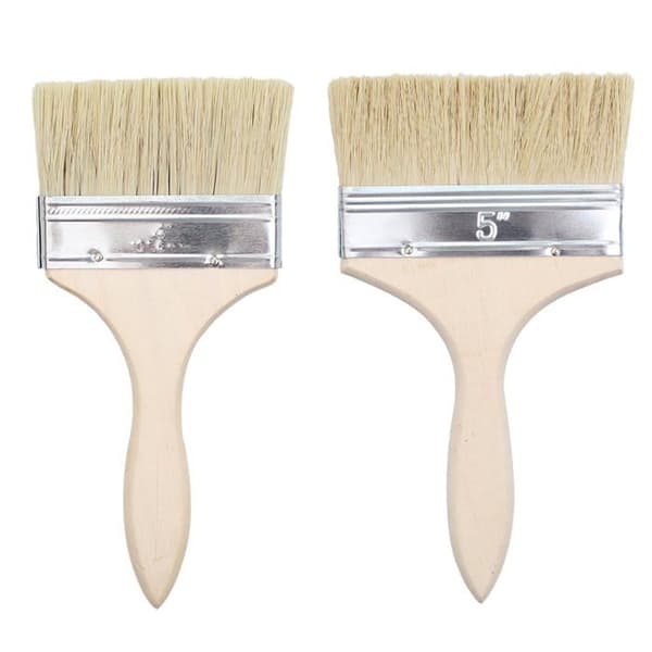 2 litteän siveltimen setti luonnonharjaksilla - 10,5×21 cm & 12,5×21,5 cm