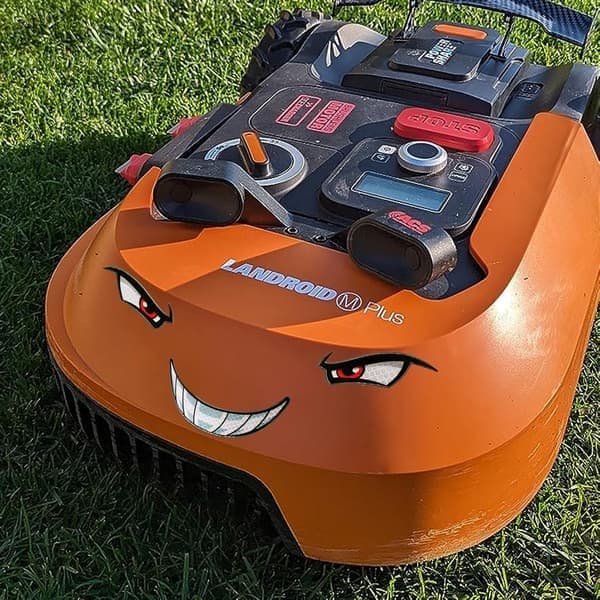 Øye-dekaler til robotgressklipper - Værbestandige dekaler - for Gardena, Navimow, Luba 2, Worx robotgressklippere