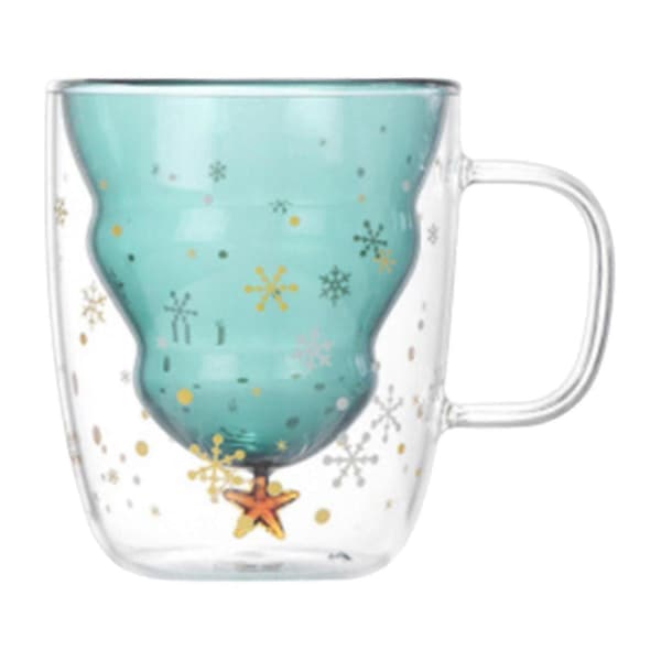 Festliga julgransmuggar för kaffe och varma drycker