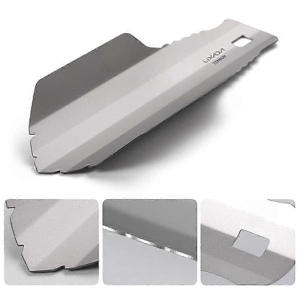 Lixada Titanium Trädgårdshandspade Utomhus Camping Vandring Ryggsäck Spade