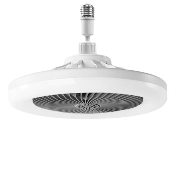 Dimbar E27 LED takfläkt, 3 hastigheter, fjärrkontroll, timer, grå