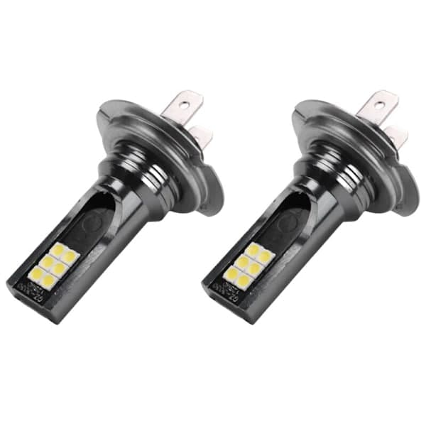 2 stk H7 LED frontlys konvertering 6W 1000LM 6000K Canbus feilfri pære