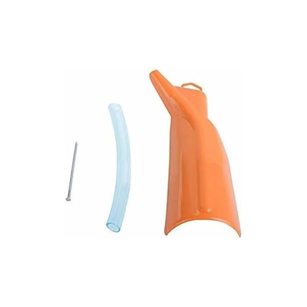 Olieaftapningstragtsæt til Harley/Fei Yu - Orange plastik - 5 dele - Håndfrit
