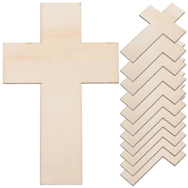 20 st korsutskärningar Kors Trä DIY Hantverk Utskärningar Korsformade ornament