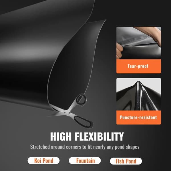 Damduk 3x4 m - HDPE 0,5 mm - UV-beständig - Vikbar