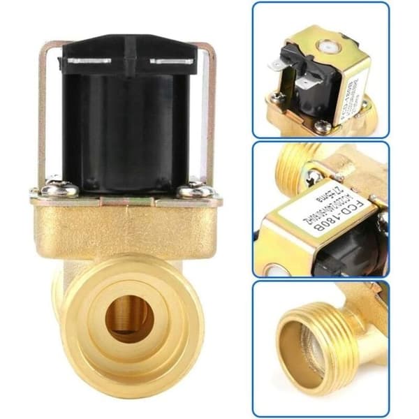 2-vägs magnetventil G3/4 normalt stängd 220-240V mässing - FCD-180B