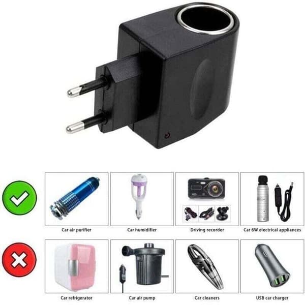 220V til 12V DC 48W strømomformer, bil sigarettenner AC-adapter, universell pluggtransformator