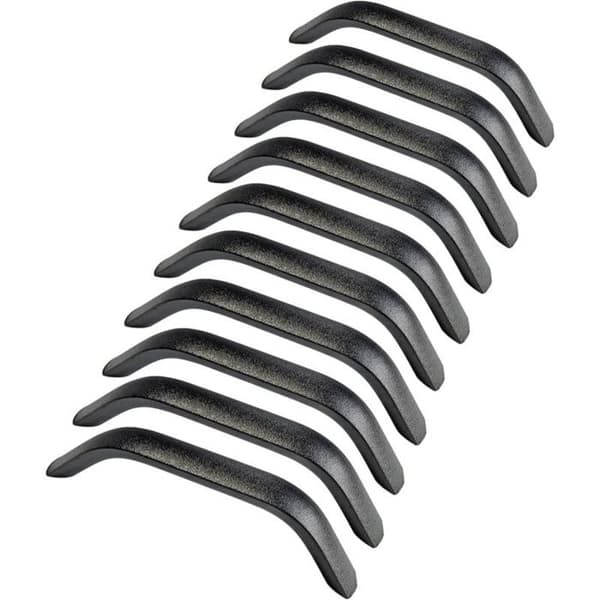 Sett med 10 matte sorte aluminiumsskuffehåndtak - 96 mm senter-til-senter avstand, 114 mm lengde