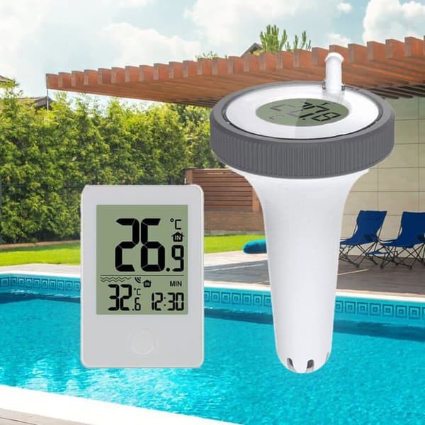 Trådlös flytande LCD-pooltermometer - 60m räckvidd