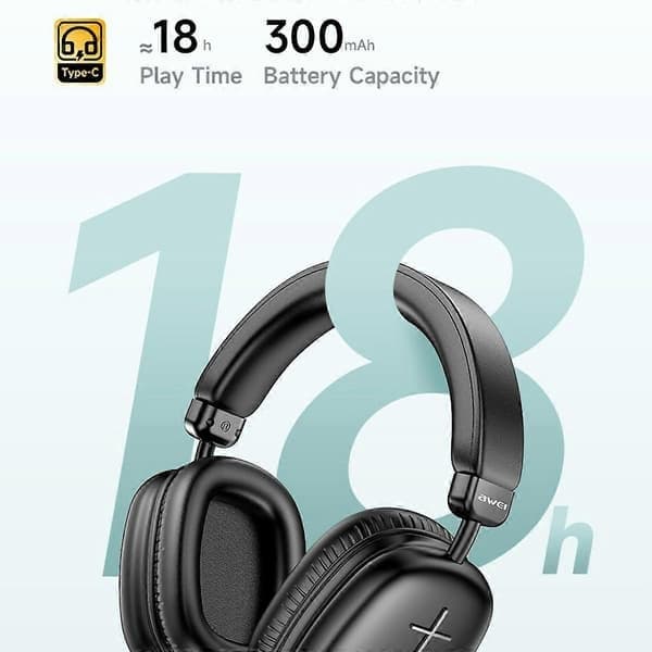 Typ A AWEI AT6 Trådlöst Bluetooth Gaming Headset 3,5 mm AUX Trådbunden Hörlur