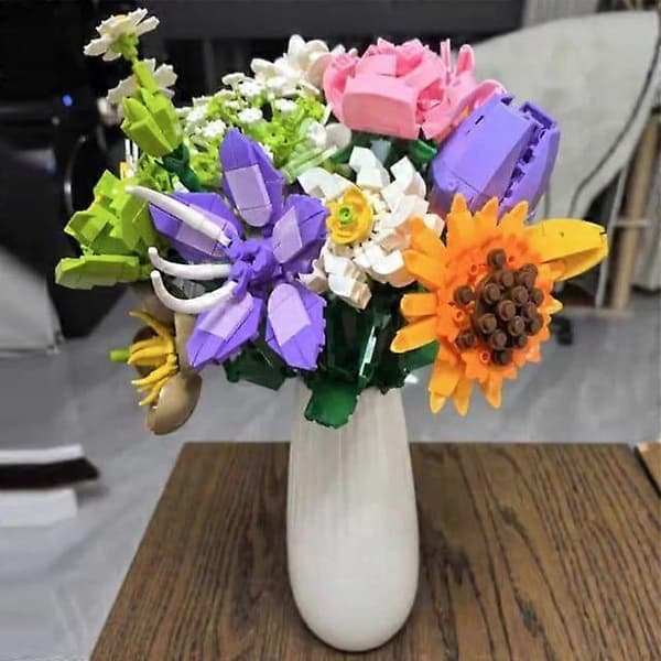 2025 Julekalender med Blomsterbuket Byggeklodser til 24 Dage