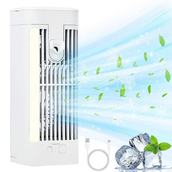 Ventilator Combi Aircondition 4-i-1 Mini Bærbar Luftkøler Ventilator med Effektiv Køleteknologi