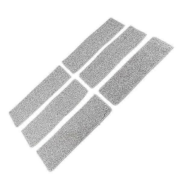 Blå Mikrofiber Gulvmoppe - Dobbelt Anvendelse til Tør og Våd Mopping - Håndfri Vask - 6-pak Pudder - Ideel til Rengøring af Hjemmets Fliser