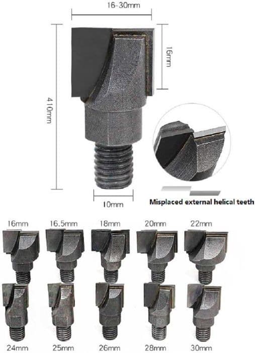 Hårdmetallfräs för låshus – 16–30 mm (1 styck)