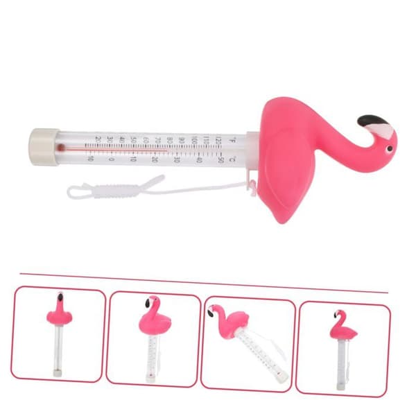 Pink Flamingo Pooltermometer - Flydende - 0-50°C - °C/°F Aflæsning