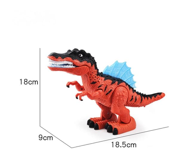 Nyheder LED lysende og gående realistisk dinosaur med lyd
