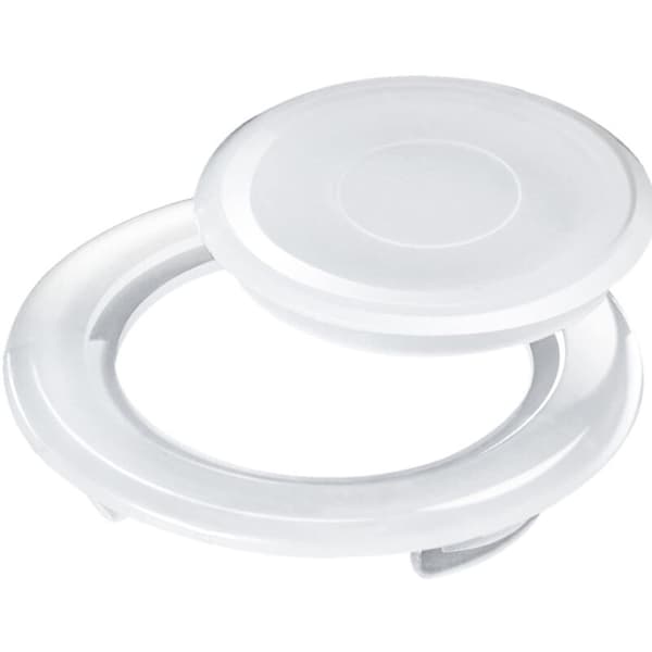 Sett med 2 terrassebordhullhetter og ringer, parasollhullhetter i plast, paraplyhullringer for utendørs sommerhagefester