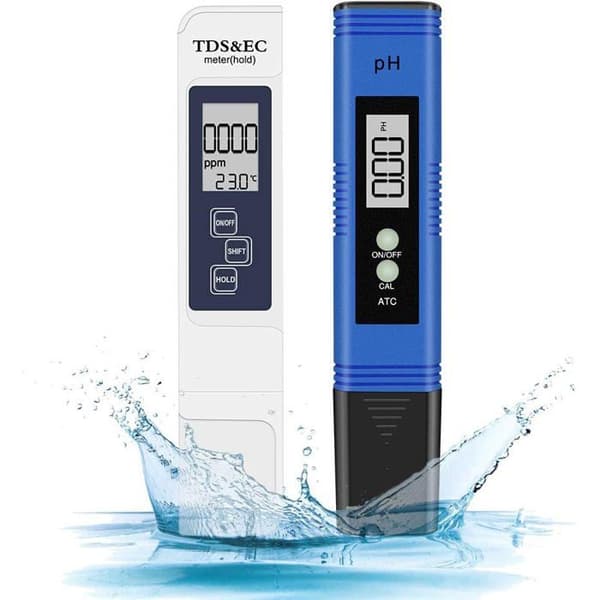4-i-1 pH-testare i pennformat - pH 0.00–14.00 - TDS 0–19 990 ppm