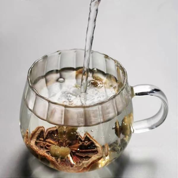 350 ml Glas Kopp Kristall Kaffemugg Olika Dricksglas för Vatten, Te, Latte