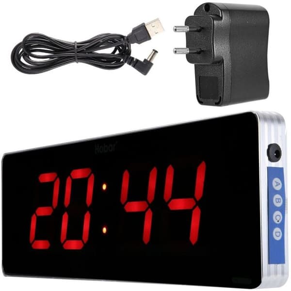 LED Digital Vægur Time+Minut - Aluminiumslegering - 1,5 tommer Display - Kalender 2001-2049