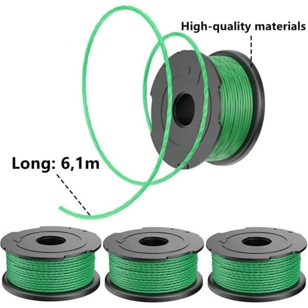 2,0 mm 6,1 m (5+1) lankakelat, yhteensopiva Black & Decker A6486 GL7033 GL8033 GL9035 kanssa