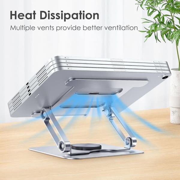 360° roterende nettbrettstativ sammenleggbart aluminium, skrivebordsmonitorstativ for iPad Pro Air Mini Samsung Tab (4-13\")