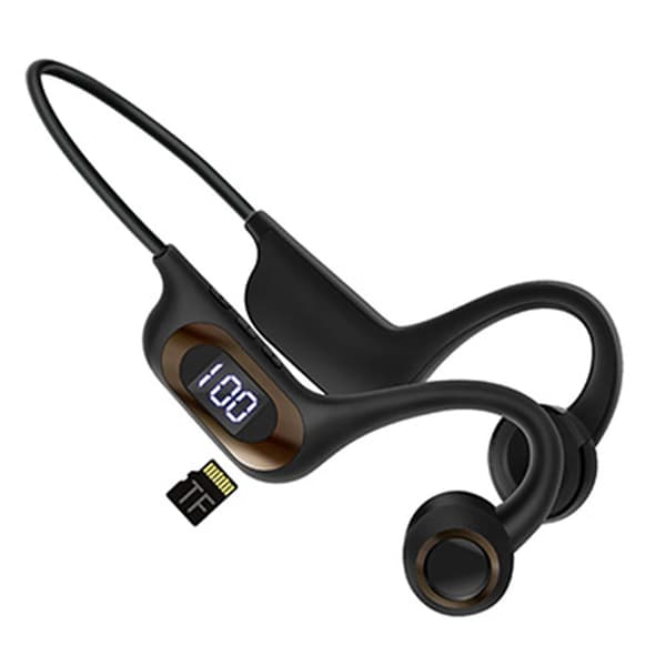 Benledningshörlurar Trådlösa Bluetooth Vattentäta Sporthörlurar Brusreducerande Headset Blå