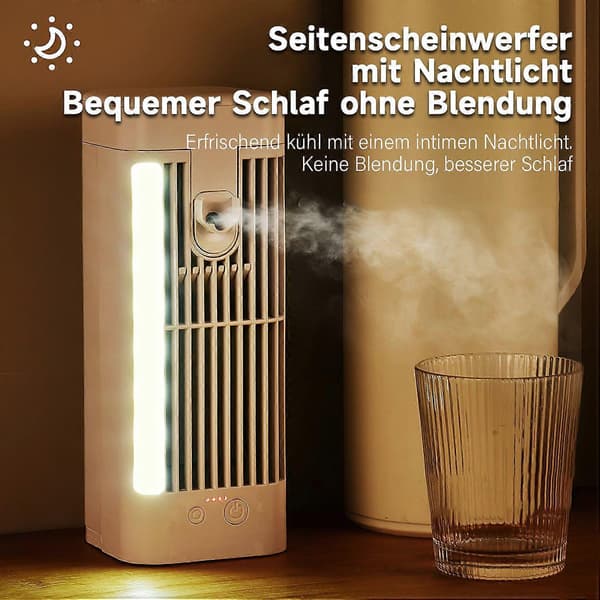 Ventilator Combi Aircondition 4-i-1 Mini Bærbar Luftkøler Ventilator med Effektiv Køleteknologi