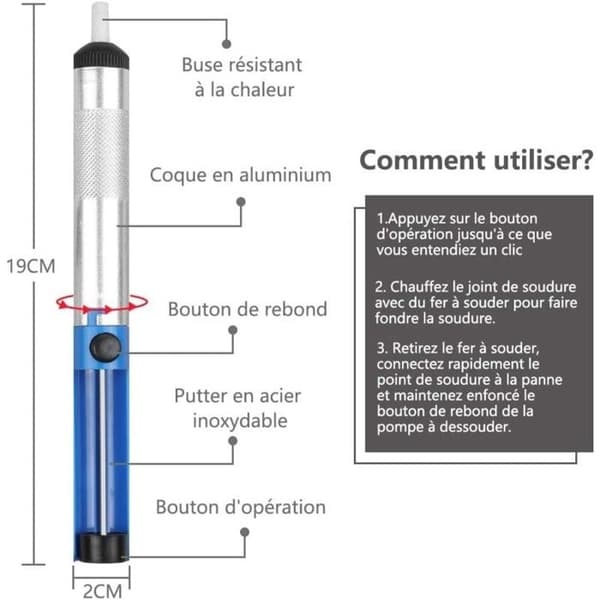 Vastar Lödsats - 60W - Justerbar Temperatur 200-450°C - Multimeter Ingår