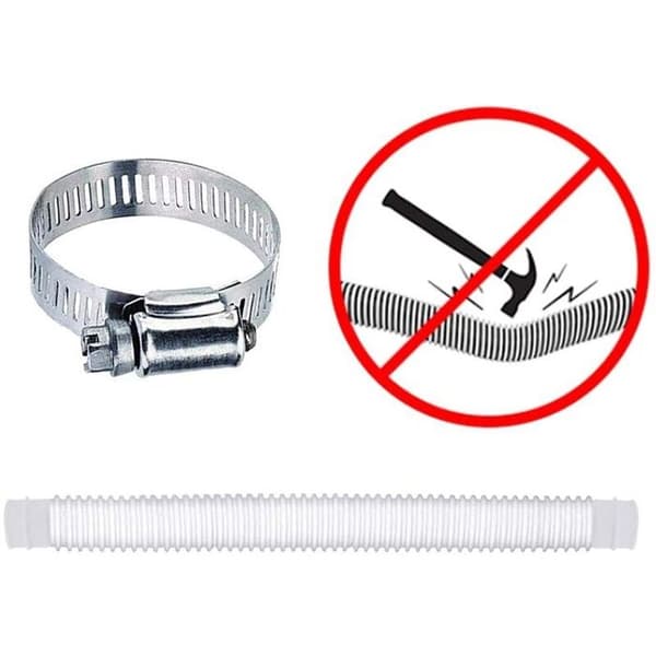 Erstatningsslange 1,25\" (3,2 cm) til poolfilterpumpe - 2 stk., 99 cm, polyethylen