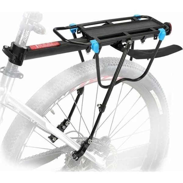 VLO bagagebærer - Justerbar sadelpind - 50 kg kapacitet - Refleks, skærm, elastisk strop