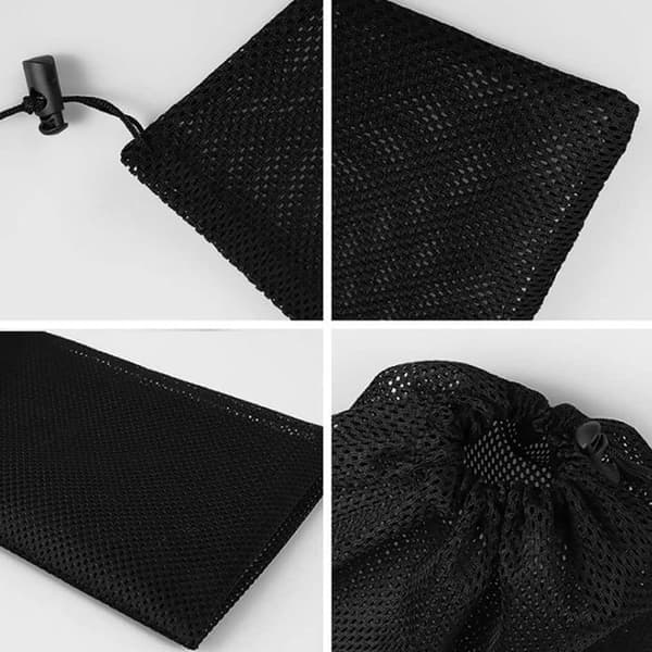 45 x 45 cm Pumpe Netpose (Pakke med 2) - Sort - Polyester - Genanvendelig Snøre