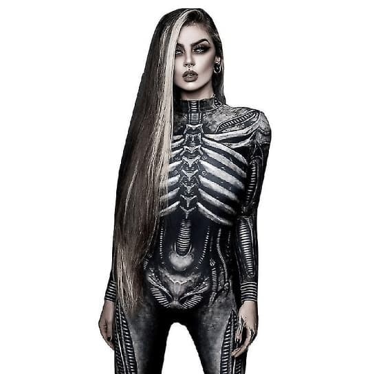 Naisten Halloween-asuprinttibody L L