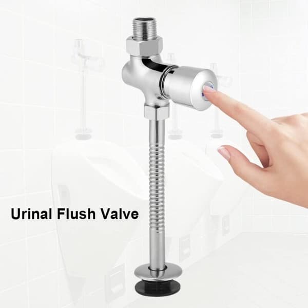 Urinalspyleventil i sinklegering, forsinket urinalventil for utenpåliggende montering