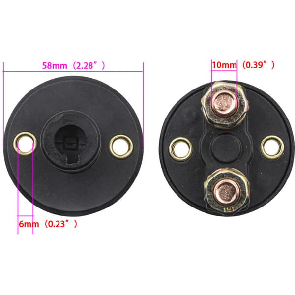 Bilbatteri afbryder, 12/24V, 150A maks., isolatorafbryder, nød-bilbatteri afbryder, lastbil, båd, køretøjer