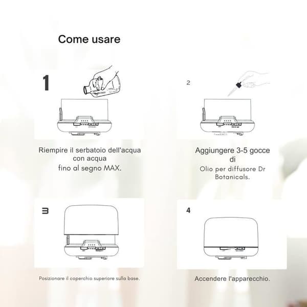 500 ml USB Aromaterapidiffusor - Uppladdningsbar - Ljusterapi - Luftrenare