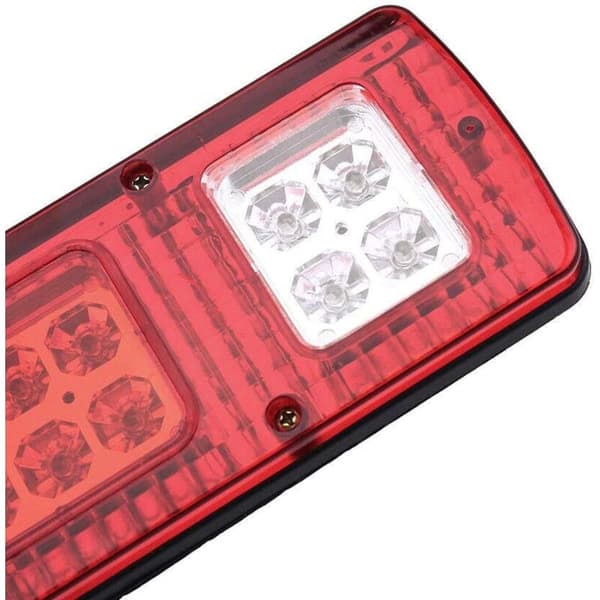2x LED baklykter, 19 lysdioder, 12V, for lastebiler, campingvogner, varebiler, båthengere