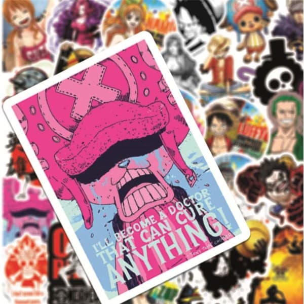 100 stk One Piece klistremerker