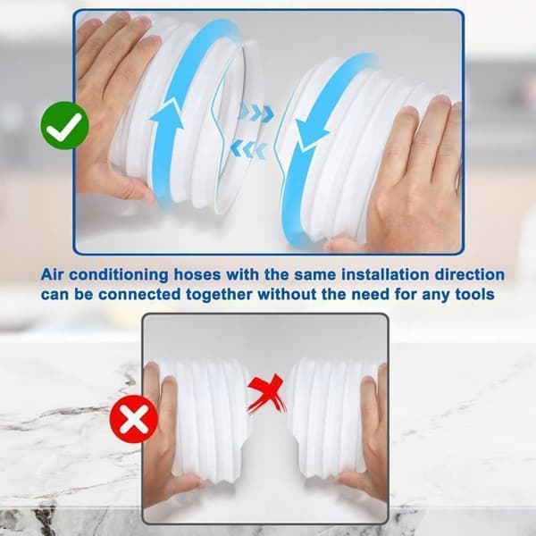 Bärbar luftkonditioneringsslang, flexibel PVC-luftutblåsslang, universell ventilationsrör (15 cm diameter * 3 m längd)