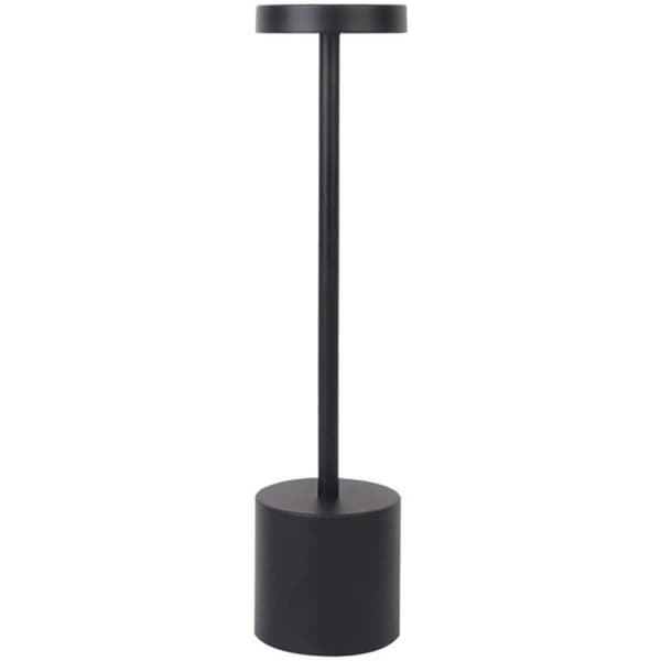 1800mAh USB Genopladelig Trådløs Bordlampe, 3-farvet Touch LED, Sort