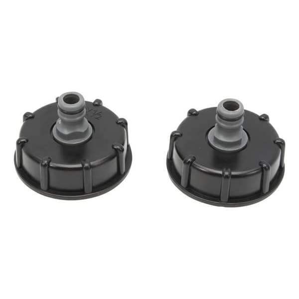 IBC-adapteri S60x6 – 2 kappaletta, 1/2\" (60 mm) ulostulo 1000 L säiliöön