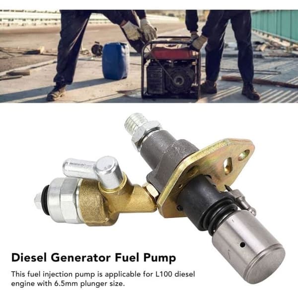 186FA L100N Encylindrig Luftkyld Dieselgenerator Bränsleinsprutningspump 12V Bränsleinsprutare