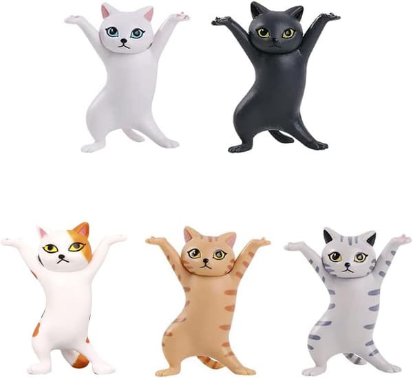 stykker kattepapirholder, dansende penneholder, skrivebordspenneholder